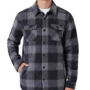Voyager Men's Fleece Shirt Jacket Black/ gray